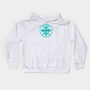 witch knot with blue flames Kids Hoodie